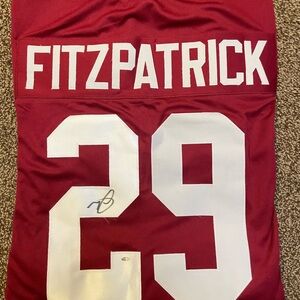 Autographed Minkah Fitzpatrick Alabama Custom Jersey w/Coa